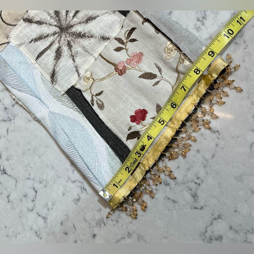 Embroidered Patchwork Linen Pants - image 5